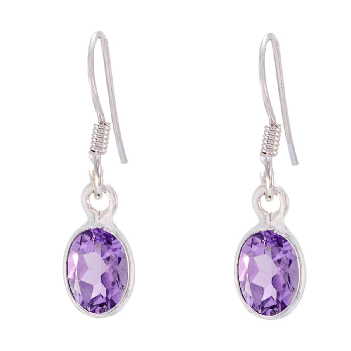 Amethyst-Middle-Eastern-María-multiple-Dangle-Purple-Sterling-Silver-Earring Hoofdafbeelding