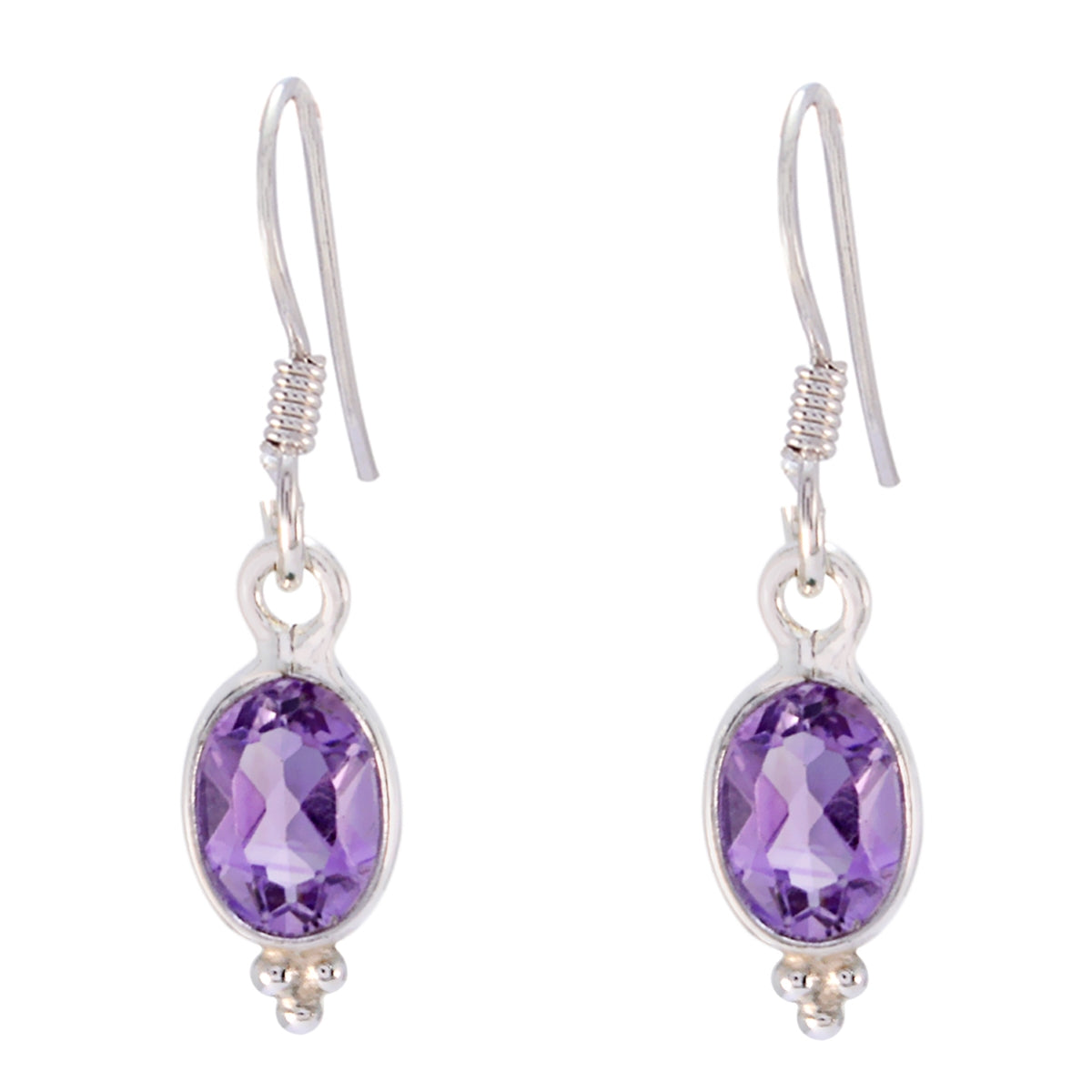 Amethyst-Latin-American-Teresa-multiple-Dangle-Purple-Silver-Earring Imagen principal del producto