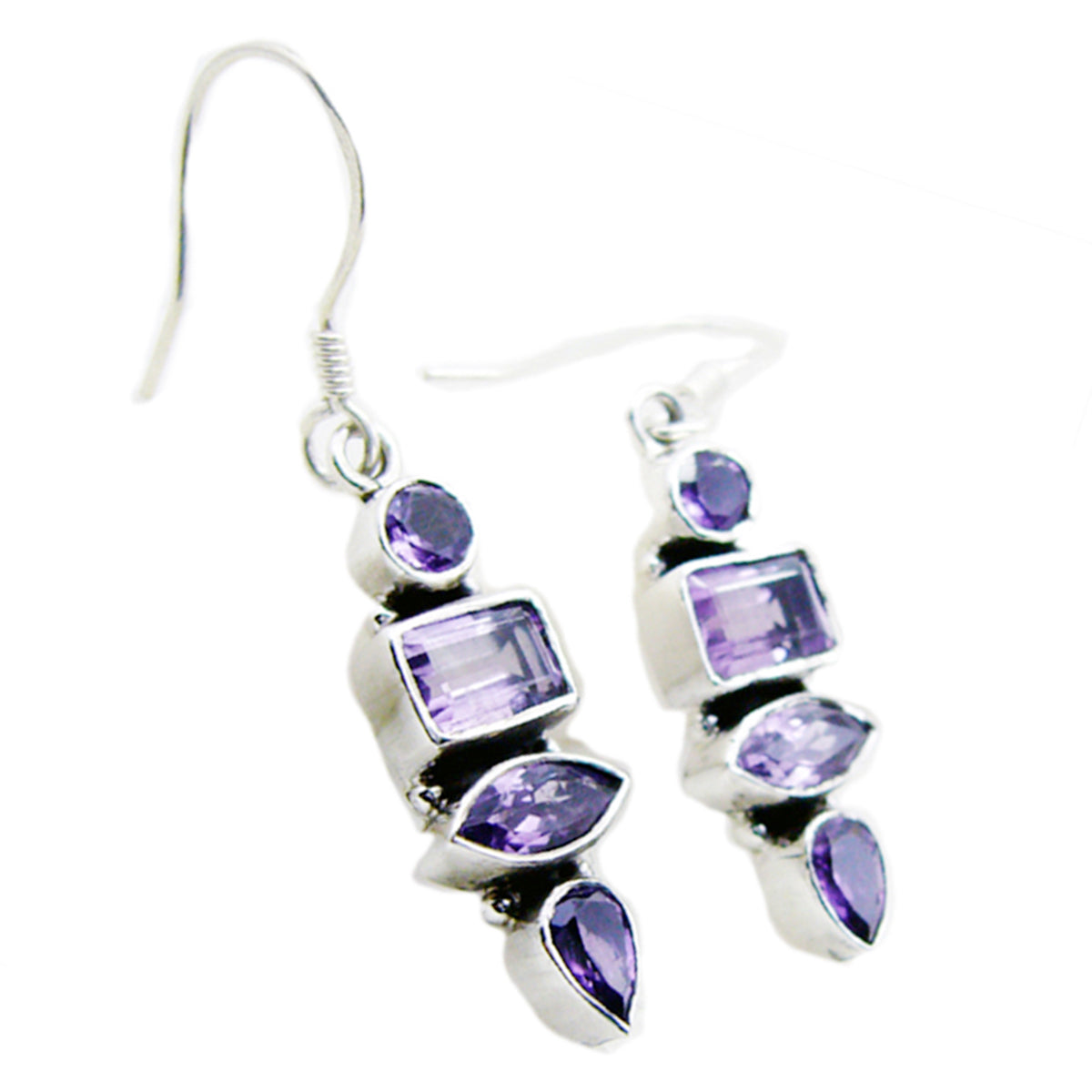 Amethyst-Spanish-Emily-multiple-Dangle-Purple-925-Silver-Earring