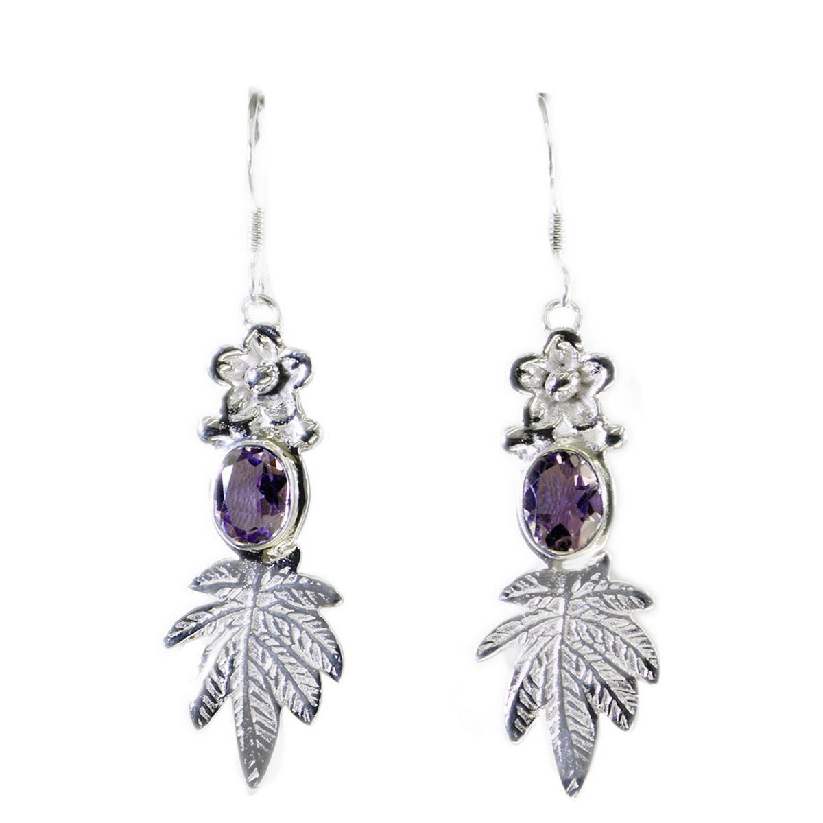 Amethyst-Russian-Paula-multiple-Stud-Purple-Silver-Earring