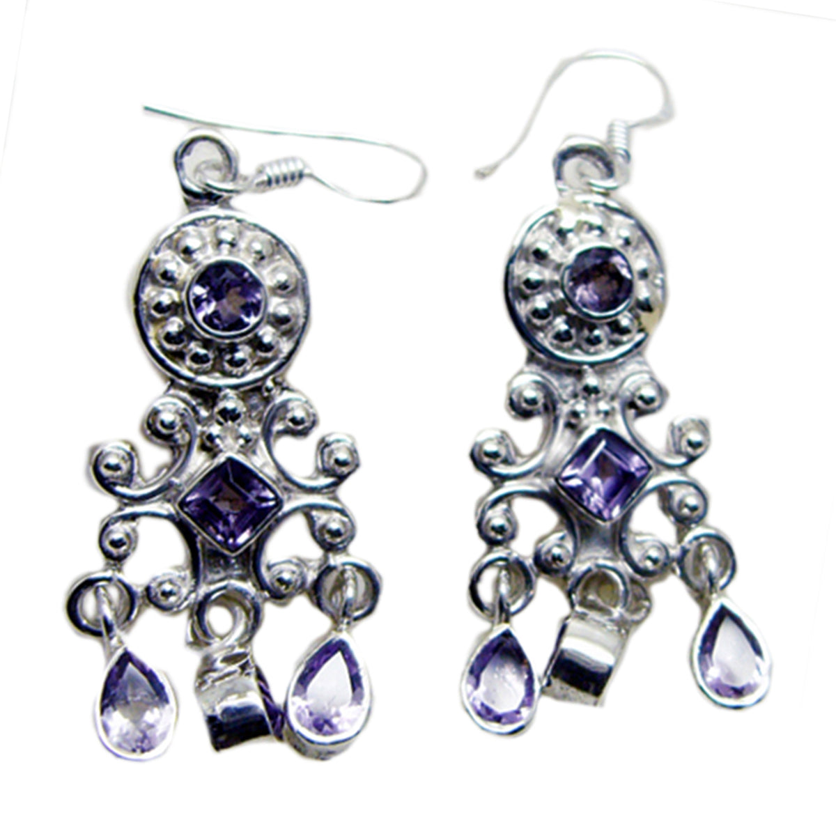 Amethyst-Moroccan-Pilar-multiple-Dangle-Purple-Sterling-Silver-Earring