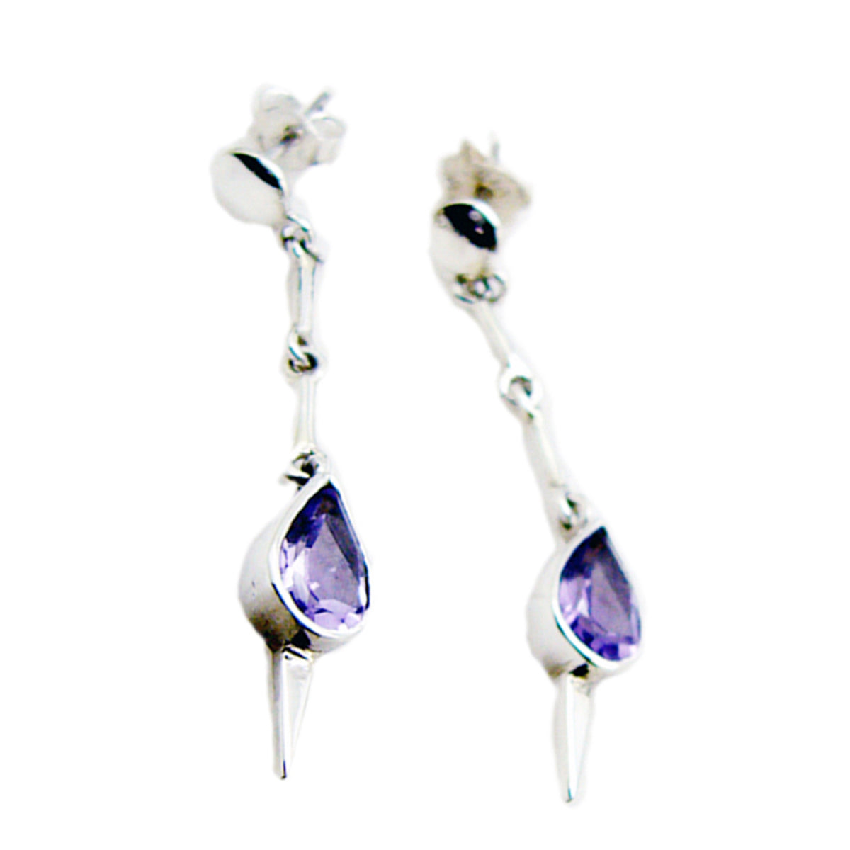 Amethyst-American-Renata-multiple-Stud-Purple-925-Silver-Earring Immagine principale del prodotto