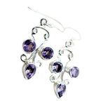 Amethyst-Korean-Rosa-multiple-Dangle-Purple-92.5-Silver-Earring