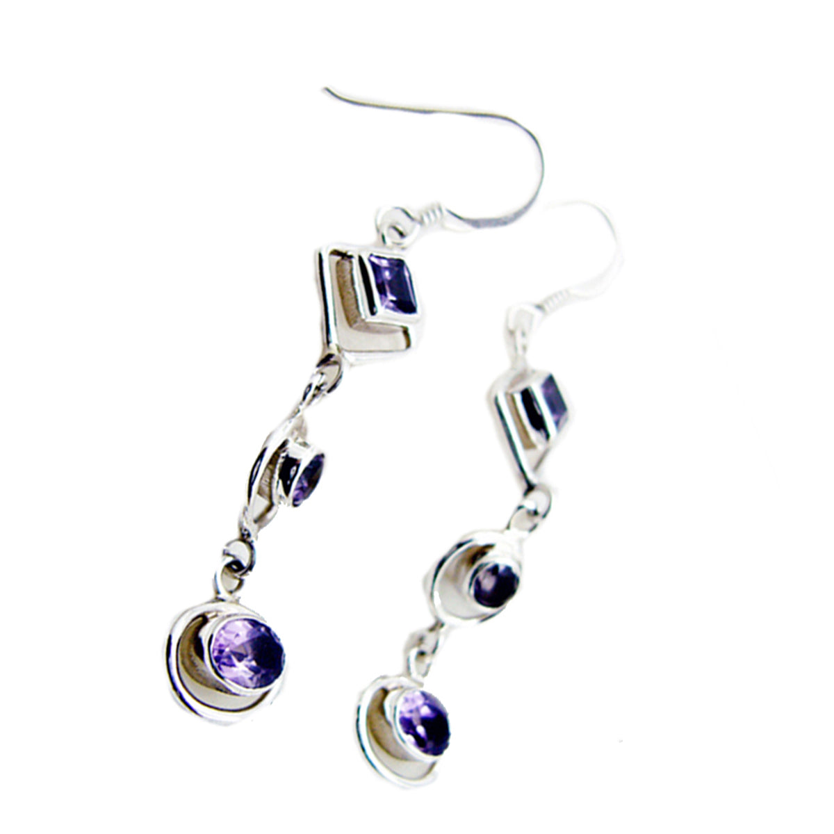 Amethyst-Turkish-Sofía-multiple-Dangle-Purple-Silver-Earring