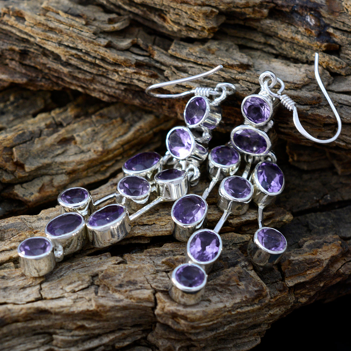 Amethyst-Mexican-Victoria-multiple-Dangle-Purple-Sterling-Silver-Earring
