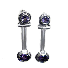 Amethyst-French-Agnes-multiple-Stud-Purple-Sterling-Silver-Earring