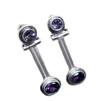 Amethyst-French-Agnes-multiple-Stud-Purple-Sterling-Silver-Earring