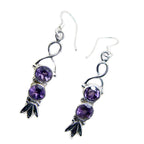 Amethyst-German-Aisha-multiple-Dangle-Purple-925-Silver-Earring