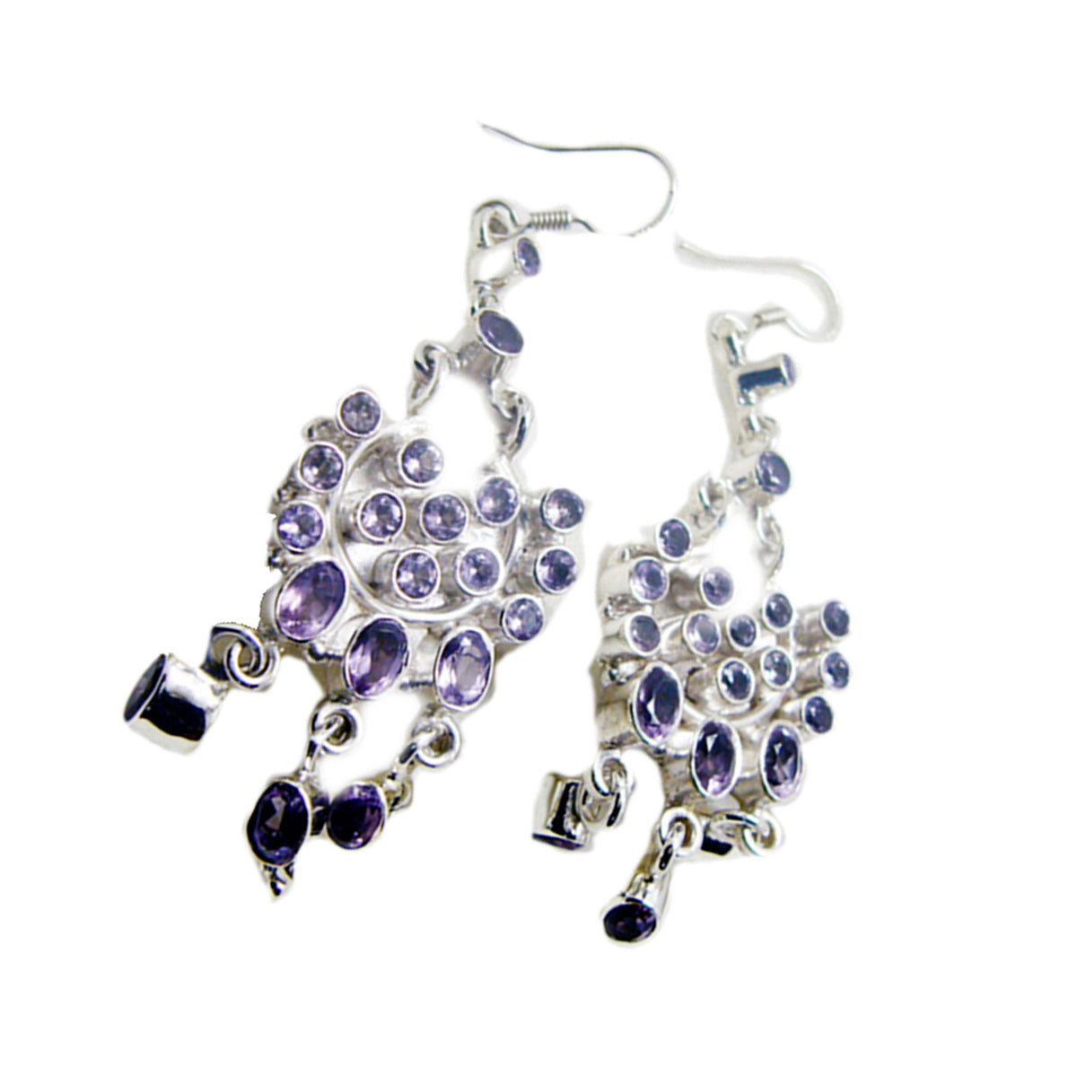 Amethyst-African-Alice-multiple-Dangle-Purple-92.5-Silver-Earring