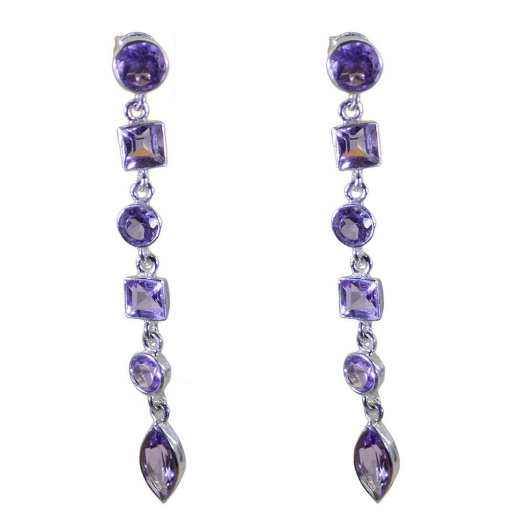 Amethyst-African-Hana-multiple-Dangle-Purple-92.5-Silver-Earring