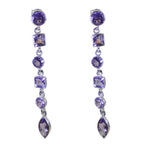 Amethyst-African-Hana-multiple-Dangle-Purple-92.5-Silver-Earring