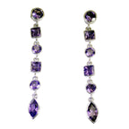 Amethyst-African-Hana-multiple-Dangle-Purple-92.5-Silver-Earring