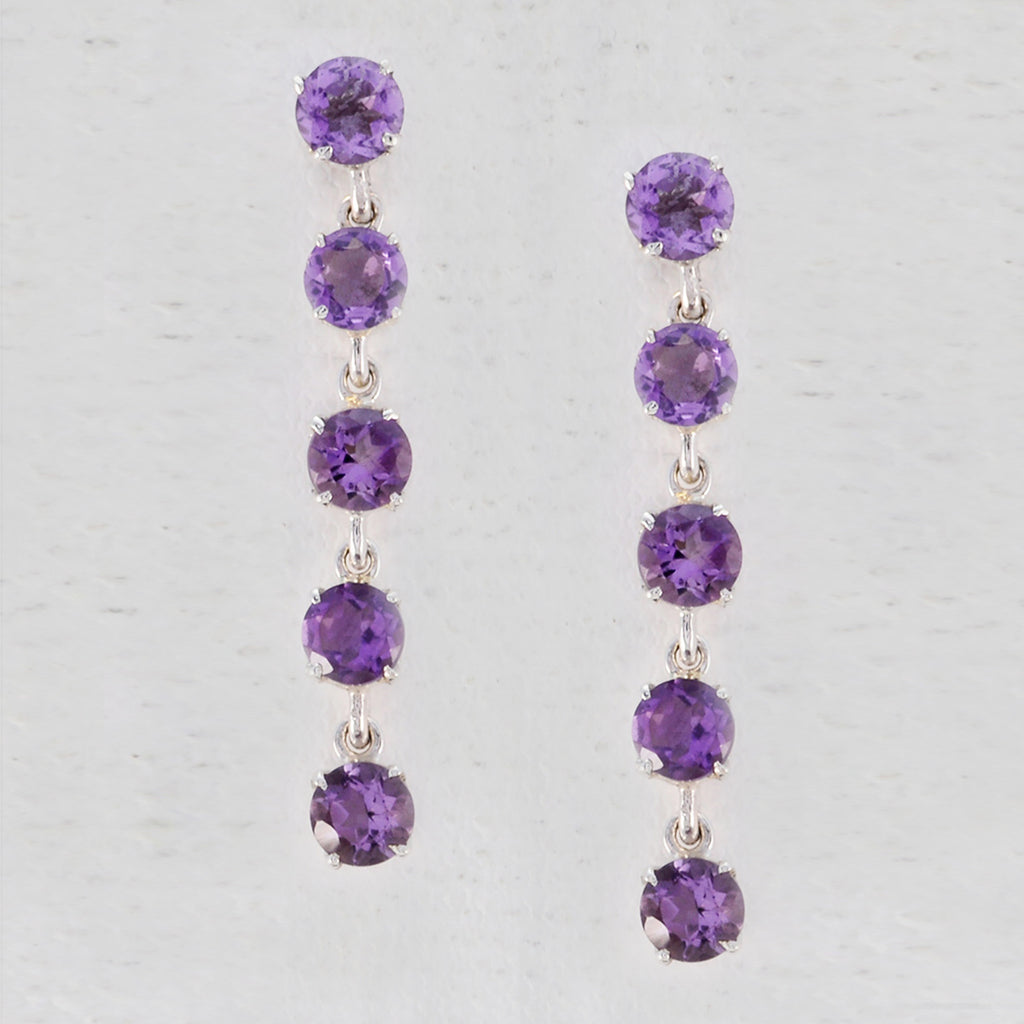 Amethyst-Russian-Alina-multiple-Stud-Purple-925-Silver-Earring