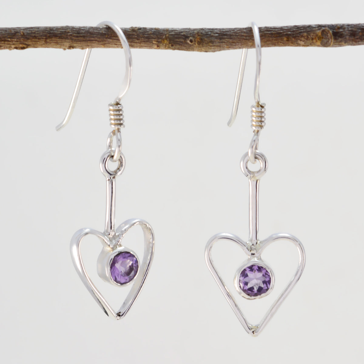 Amethyst Türkischer Herbst mehrere Dangle Lila 925 Silber Ohrring Zweitbild