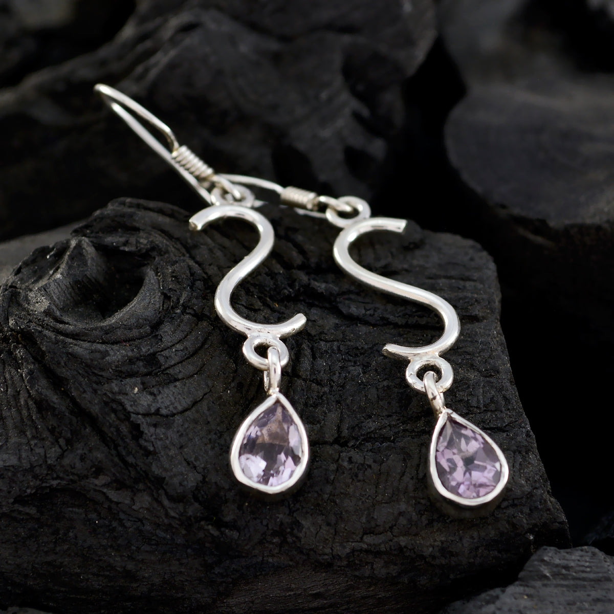 Amethyst-German-Isla-multiple-Dangle-Purple-Silver-Earring