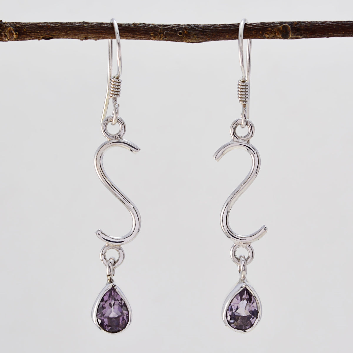 Amethyst-German-Isla-multiple-Dangle-Purple-Silver-Earring