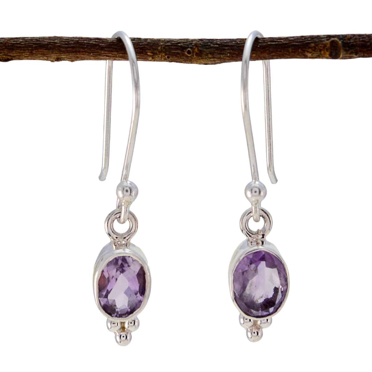Amethyst-French-Chloe-multiple-Dangle-Purple-925-Sterling-Silver-Earring Image principale du produit