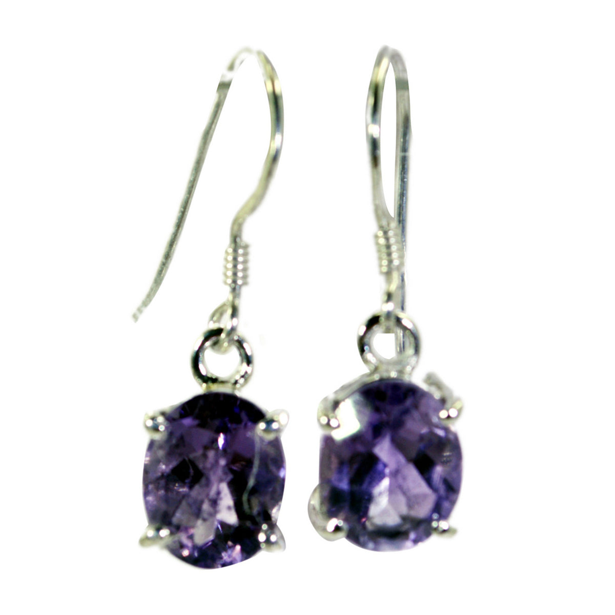 Amethist Spaanse Naomi meervoudige Dangle Paarse 925 Sterling Zilveren Oorbel Secundaire afbeelding