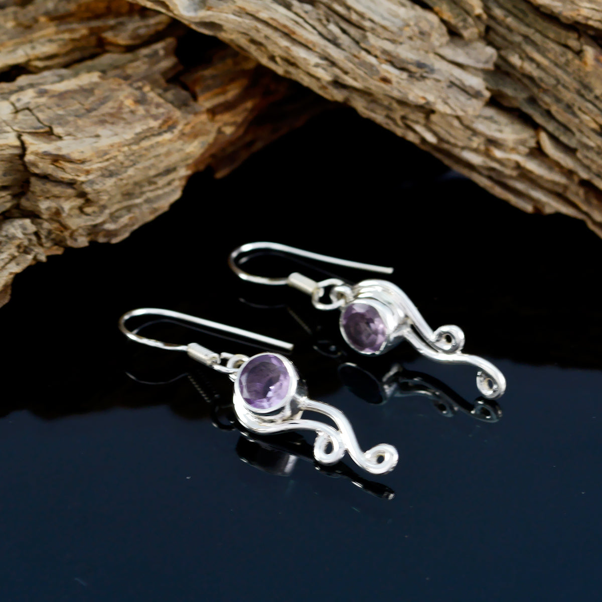Amethyst-Korean-Nella-multiple-Dangle-Purple-Sterling-Silver-Earring