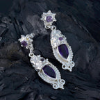 Amethyst-Italian-Natalie-Trilogy-Stud-Purple-92.5-Silver-Earring