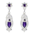 Amethyst-Italian-Natalie-Trilogy-Stud-Purple-92.5-Silver-Earring