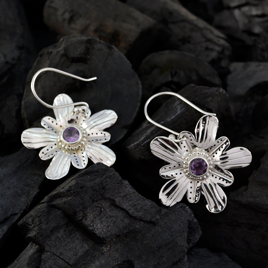 Amethyst-American-Ella-Solitaire-Dangle-Purple-Silver-Earring