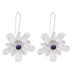 Amethyst-American-Ella-Solitaire-Dangle-Purple-Silver-Earring