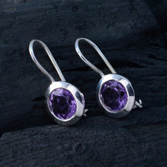 Amethyst-Korean-Ellie-Solitaire-Dangle-Purple-925-Silver-Earring