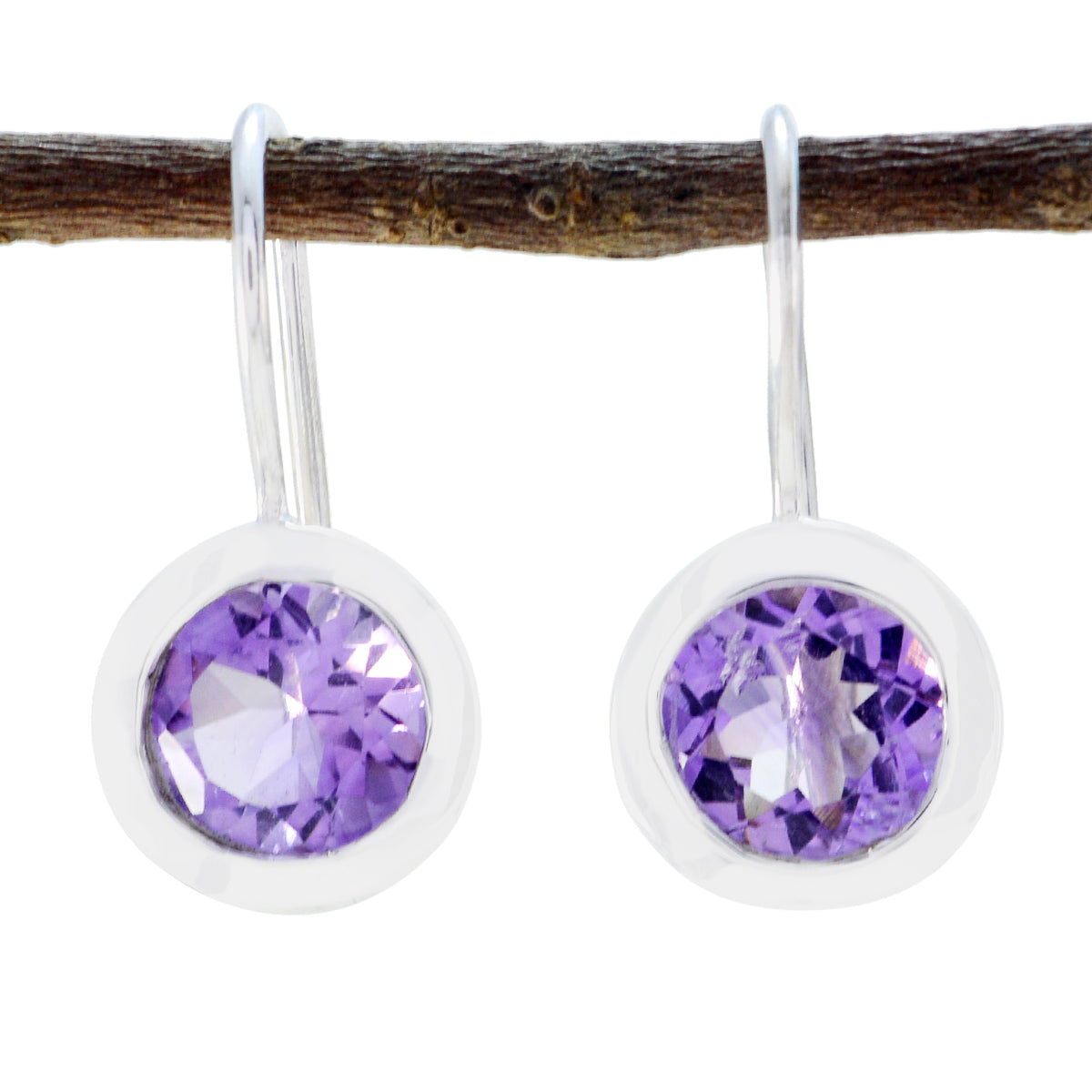 Amethyst-Korean-Ellie-Solitaire-Dangle-Purple-925-Silver-Earring