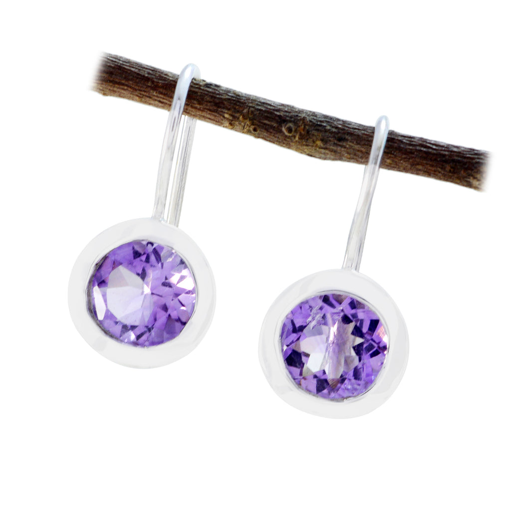 Amethyst-Korean-Ellie-Solitaire-Dangle-Purple-925-Silver-Earring