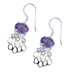 Amethyst-Japanese-Stella-Solitaire-Dangle-Purple-92.5-Silver-Earring