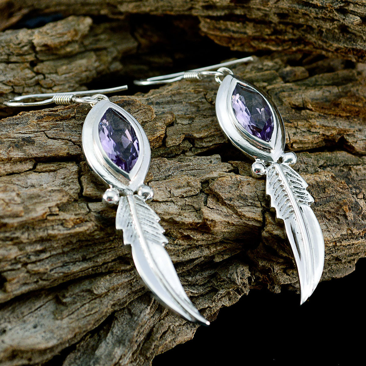 Amethyst-Turkish-Emily-Solitaire-Dangle-Purple-925-Sterling-Silver-Earring