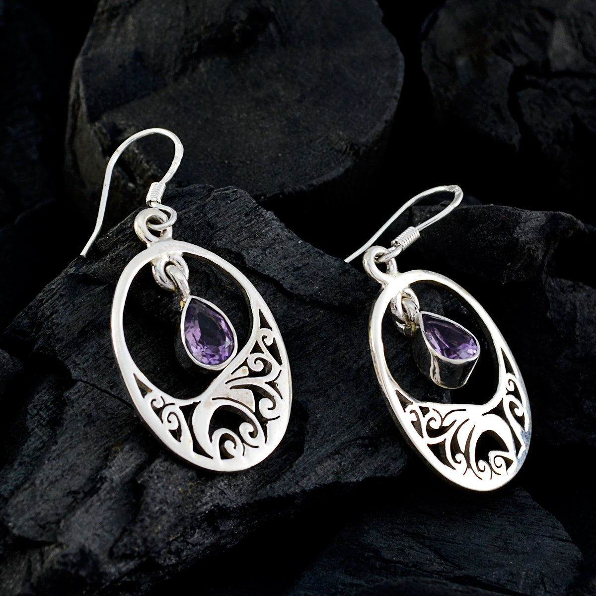 Amethyst-Italian-Emma-Solitaire-Dangle-Purple-Sterling-Silver-Earring