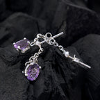 Amethyst-Mexican-Evelyn-Solitaire-Stud-Purple-92.5-Silver-Earring