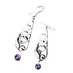 Amethyst-Spanish-Genesis-Solitaire-Dangle-Purple-92.5-Silver-Earring