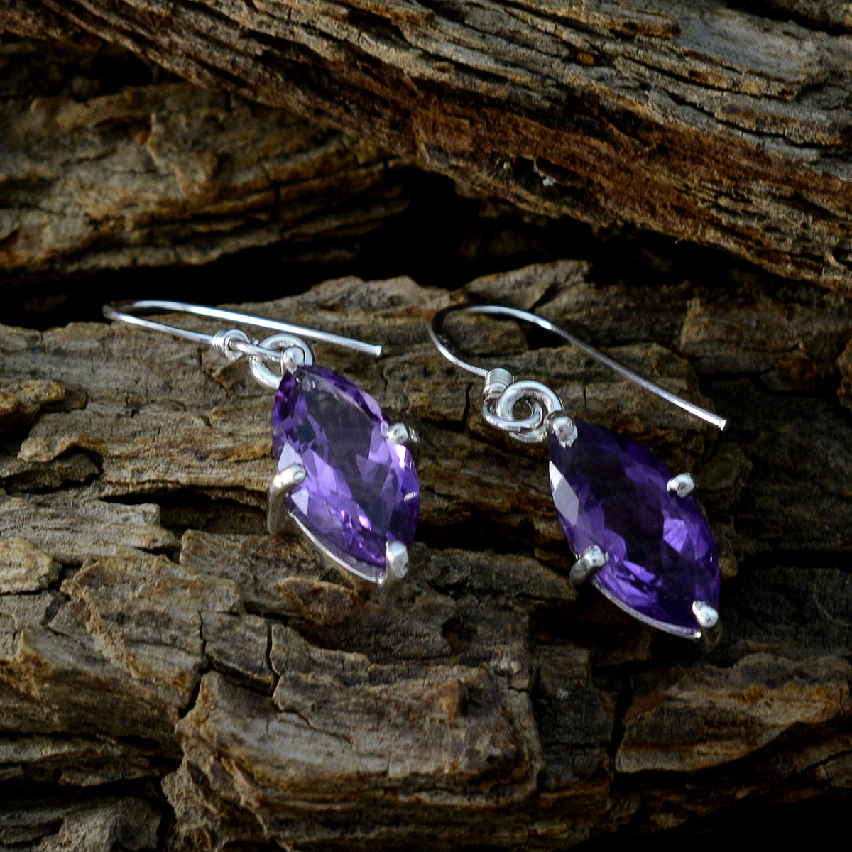 Amethyst-Latin-American-Giulia-Solitaire-Dangle-Purple-925-Sterling-Silver-Earring