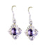 Amethyst-Korean-Hana-Solitaire-Dangle-Purple-92.5-Silver-Earring