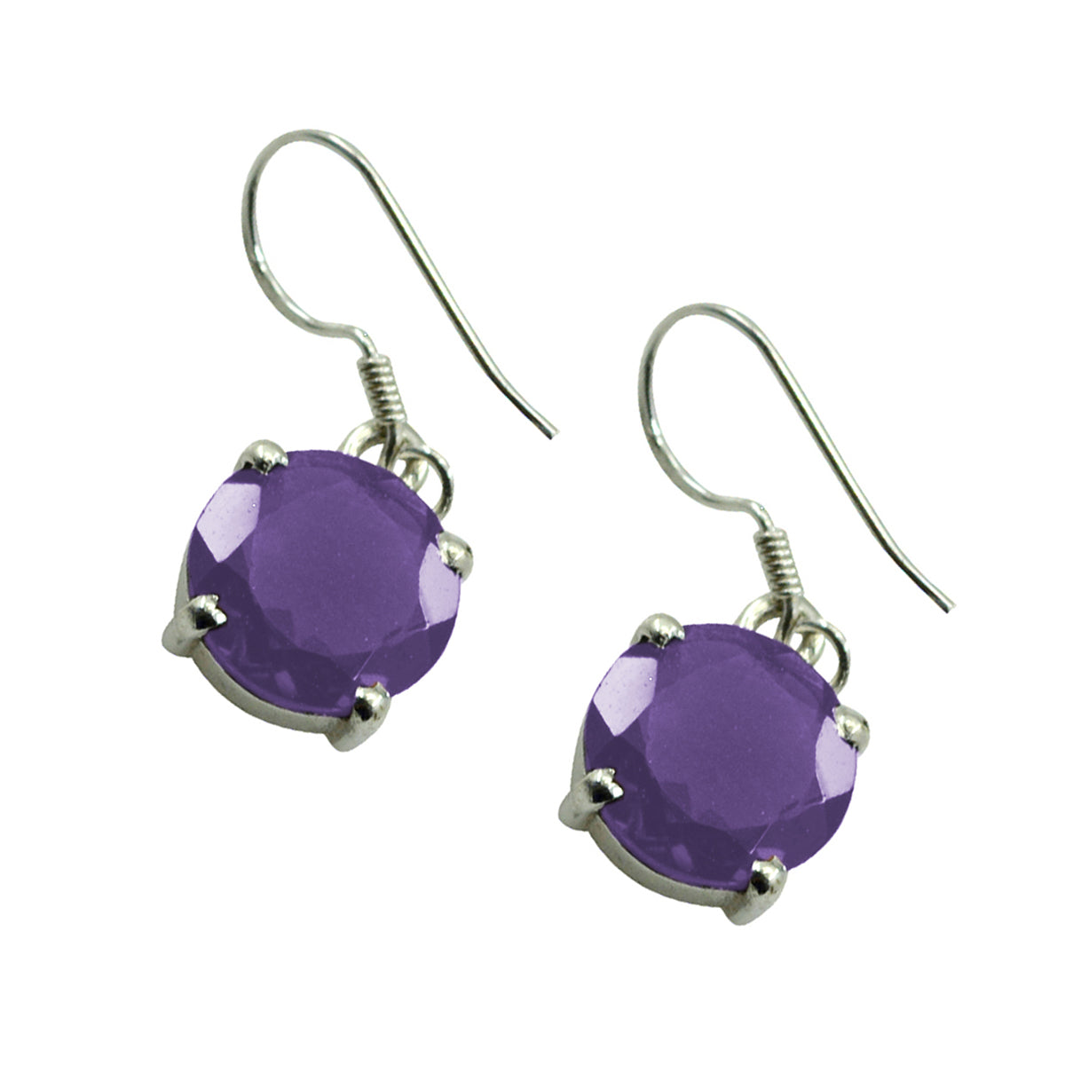 Amethyst-Japanese-Bella-Solitaire-Dangle-Purple-925-Sterling-Silver-Earring