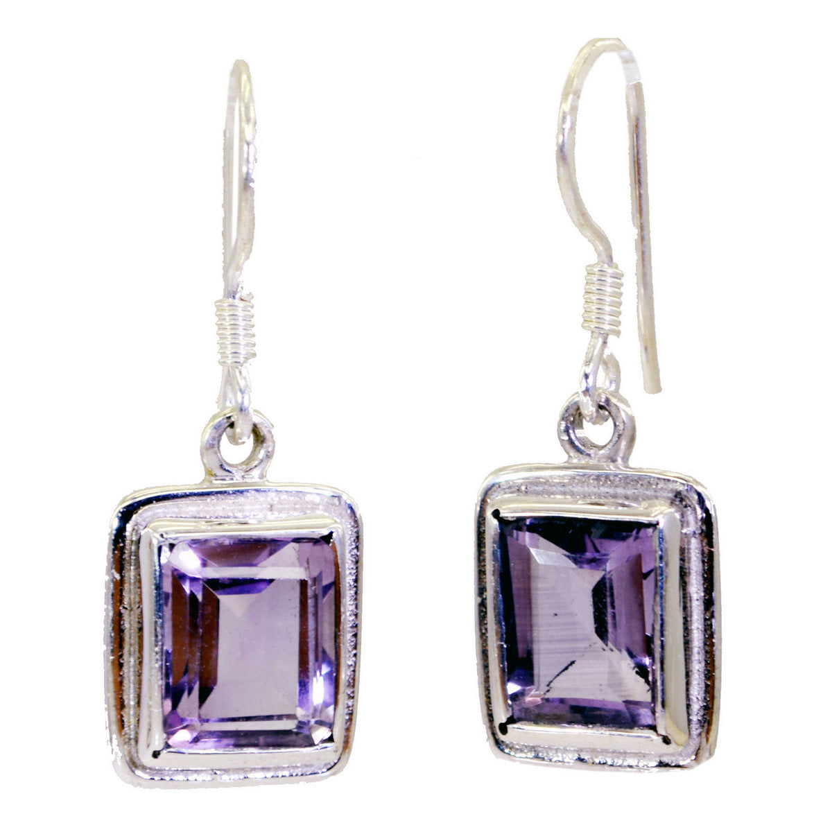Amethyst-Russian-Hannah-Solitaire-Dangle-Purple-92.5-Silver-Earring Главное изображение товара