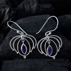 Amethyst-Egyptian-Hazel-Solitaire-Dangle-Purple-Silver-Earring