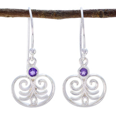 Amethyst-American-Ida-Solitaire-Dangle-Purple-92.5-Silver-Earring