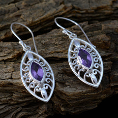 Amethyst-Italian-Isabella-Solitaire-Dangle-Purple-92.5-Silver-Earring