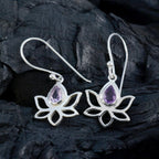 Amethyst-Middle-Eastern-Isabelle-Solitaire-Dangle-Purple-Sterling-Silver-Earring