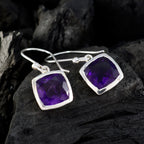 Amethyst-Spanish-Josephine-Solitaire-Dangle-Purple-925-Silver-Earring