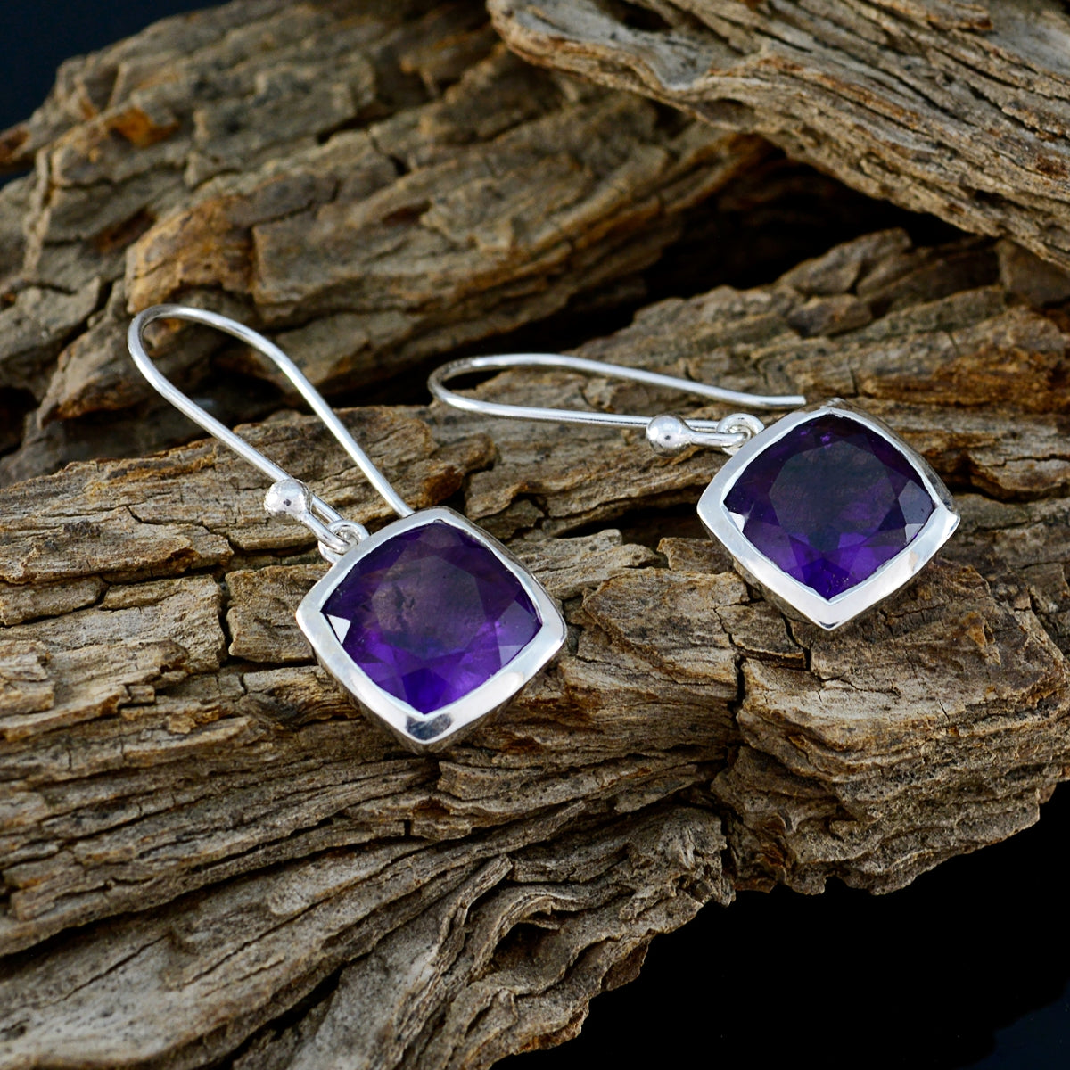 Amethyst-Spanish-Josephine-Solitaire-Dangle-Purple-925-Silver-Earring