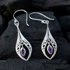 Amethyst-Latin-American-Julia-Solitaire-Dangle-Purple-925-Silver-Earring