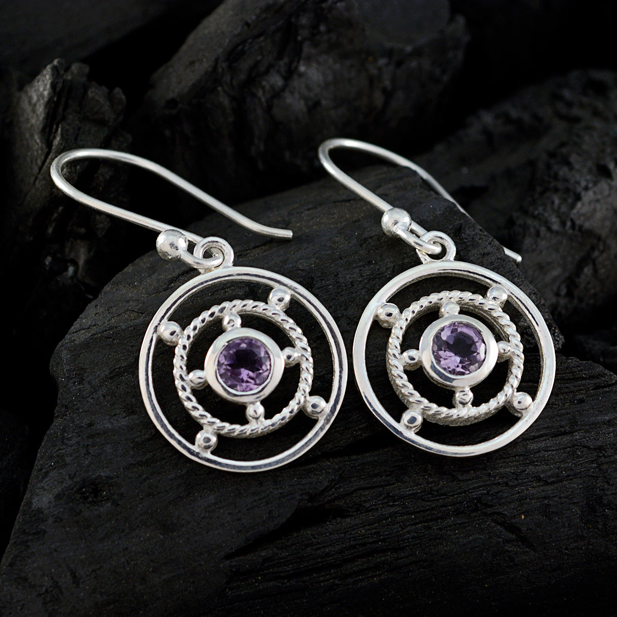 Amethyst-Moroccan-Layla-Solitaire-Dangle-Purple-Sterling-Silver-Earring