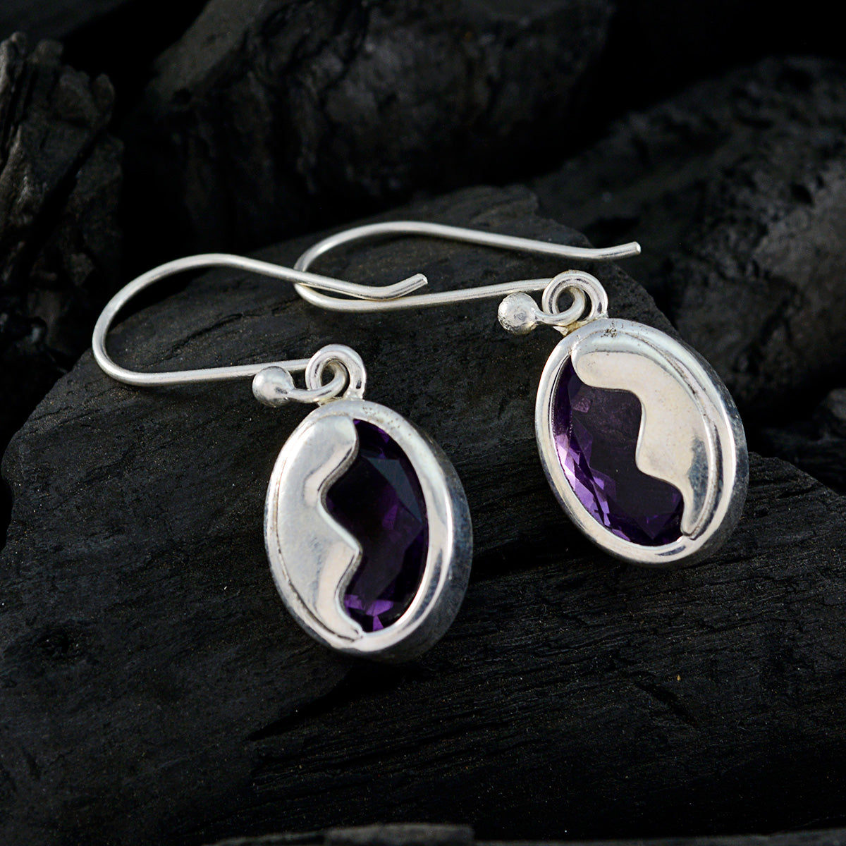 Amethyst-Egyptian-Lea-Solitaire-Dangle-Purple-925-Sterling-Silver-Earring