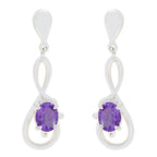 Amethyst-American-Leah-Solitaire-stud-Purple-Silver-Earring