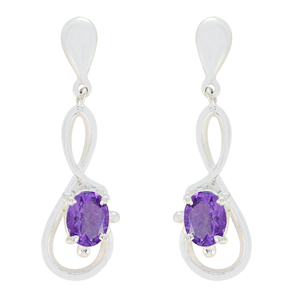 Amethyst-American-Leah-Solitaire-stud-Purple-Silver-Earring